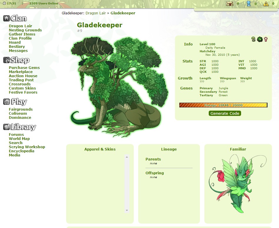 Flight Rising: Simple Layout (familiar icon fix!)