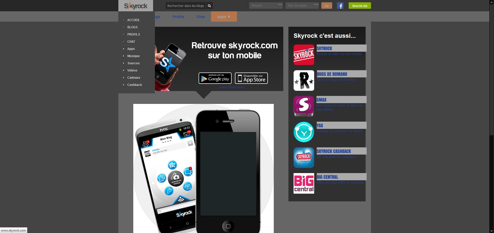 Skyrock Dark by ToX82 v1.0