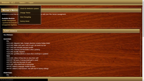 LightWood & Gold - Plex WebTools