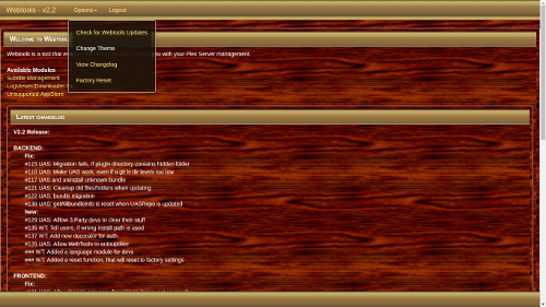 Wood & Gold - Plex WebTools