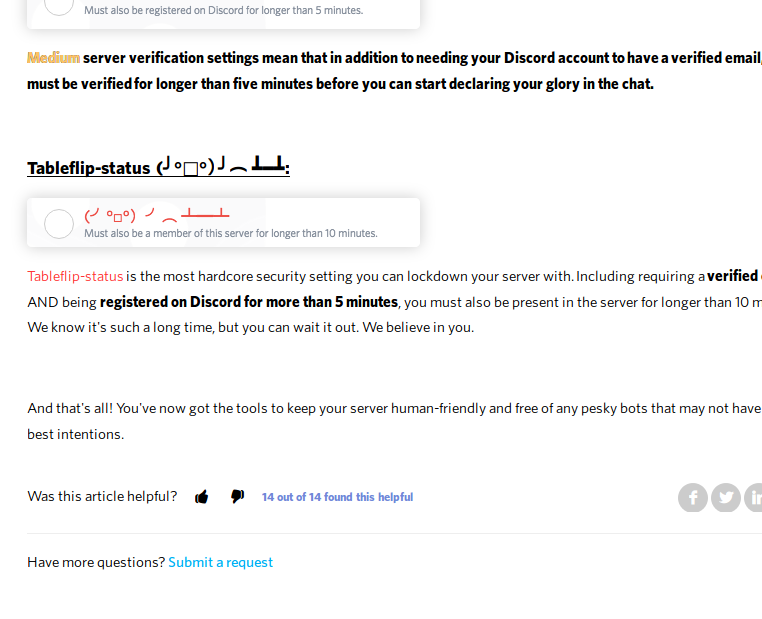 Discord Help Center: Improved Readability