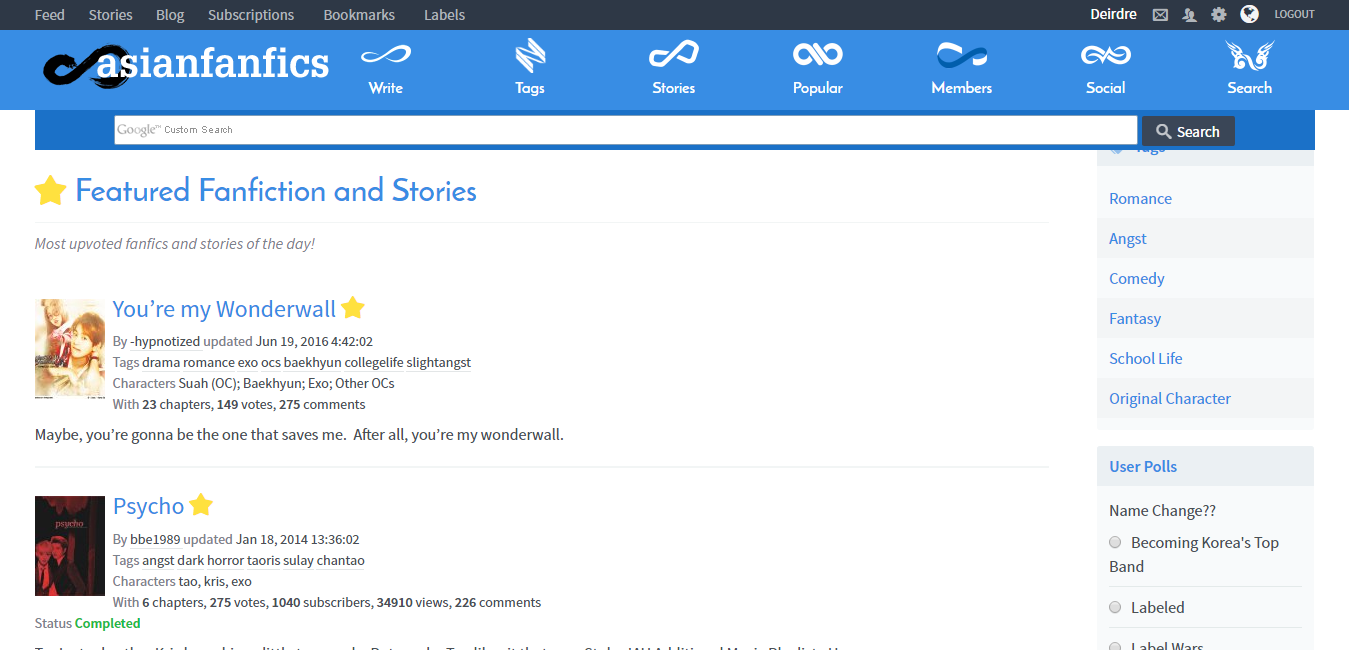 AsianFanfics - Custom Logo and Icons