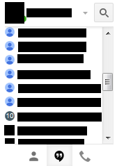 Compact gmail hangouts people & conversation lists