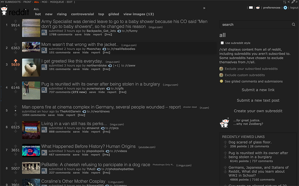 Reddit Slate Dark Grey