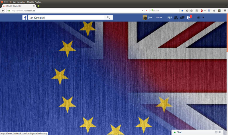 Facebook - Niskie Skladki - Brexit tlo