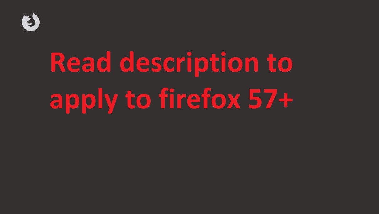 The Dark and Flat - Firefox new tab