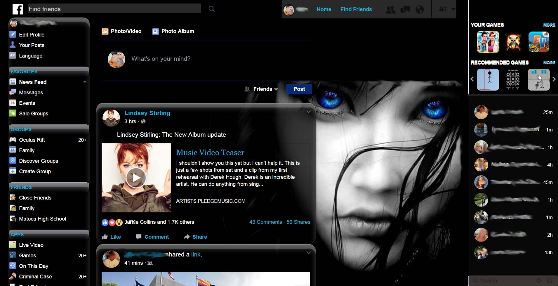 Facebook for dark rooms