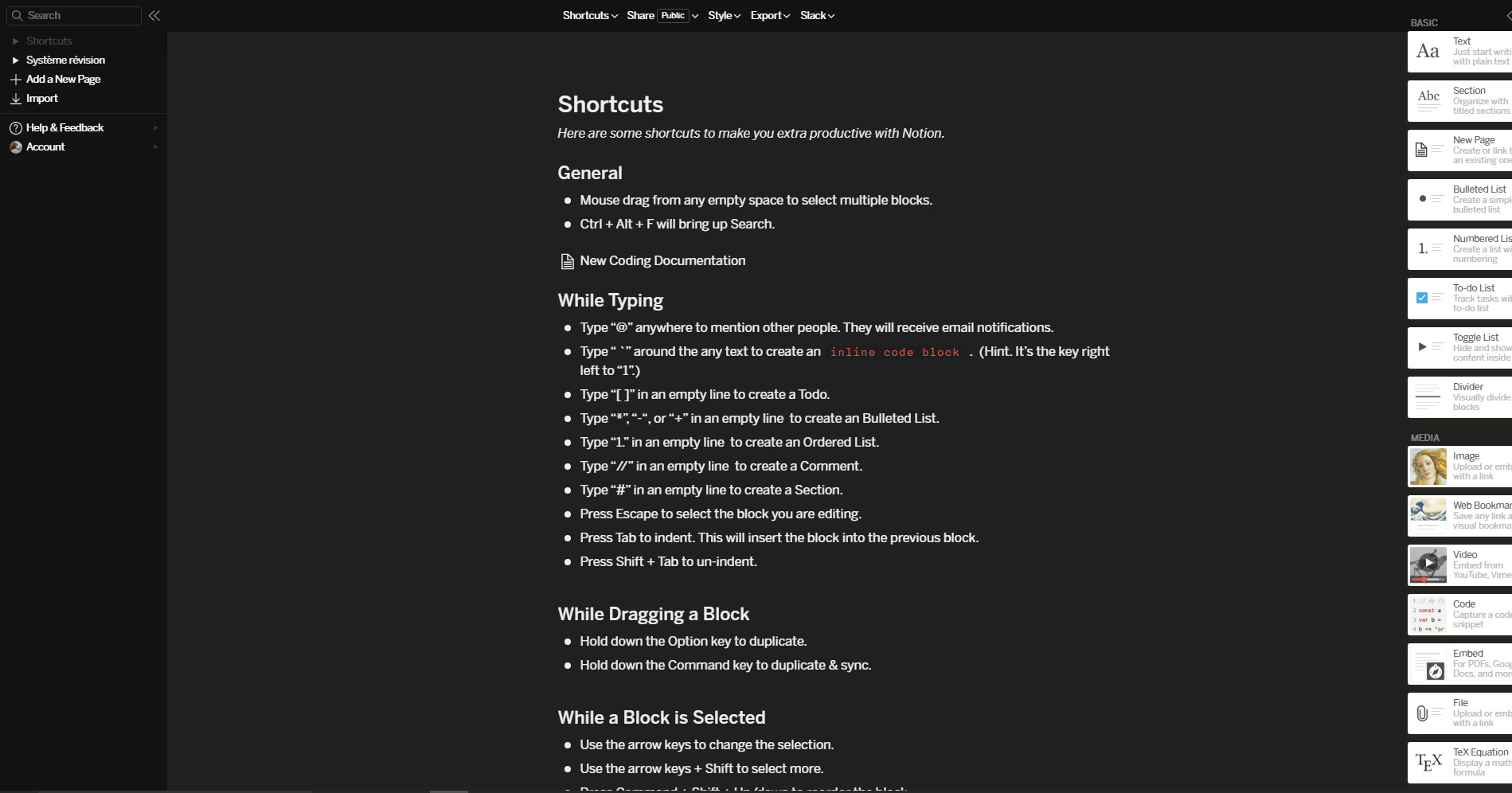 Notion.so Dark Version