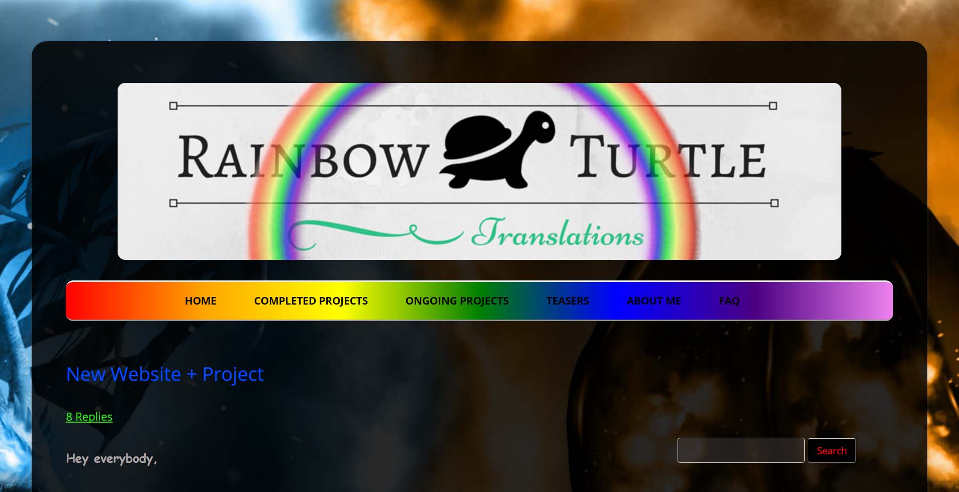 Rainbow Turtle Translation for dark rooms