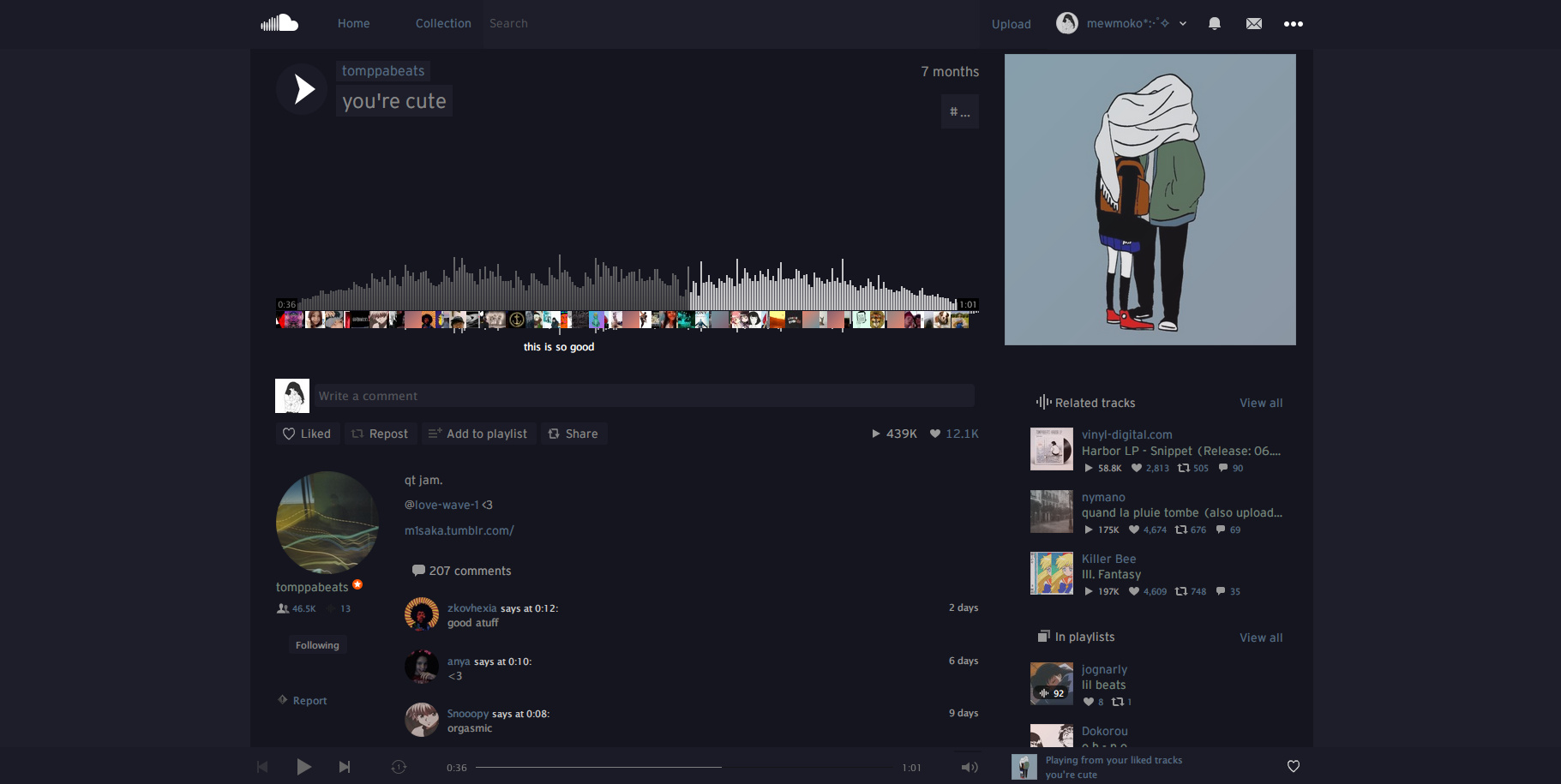 Nocturnal Soundcloud Theme