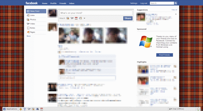 Facebook - QuickStyle Red Tartan Background