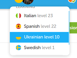 Duolingo scroll long dropdowns