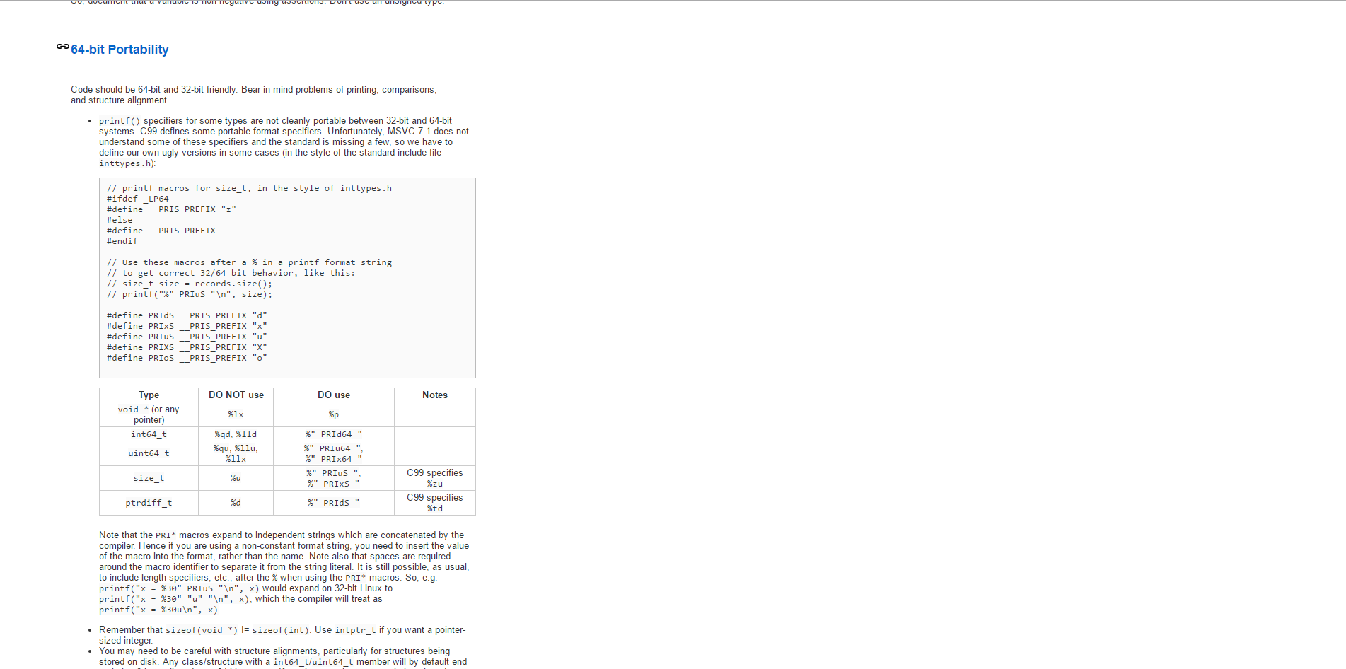 Readable Column - Google C++ Style Guide