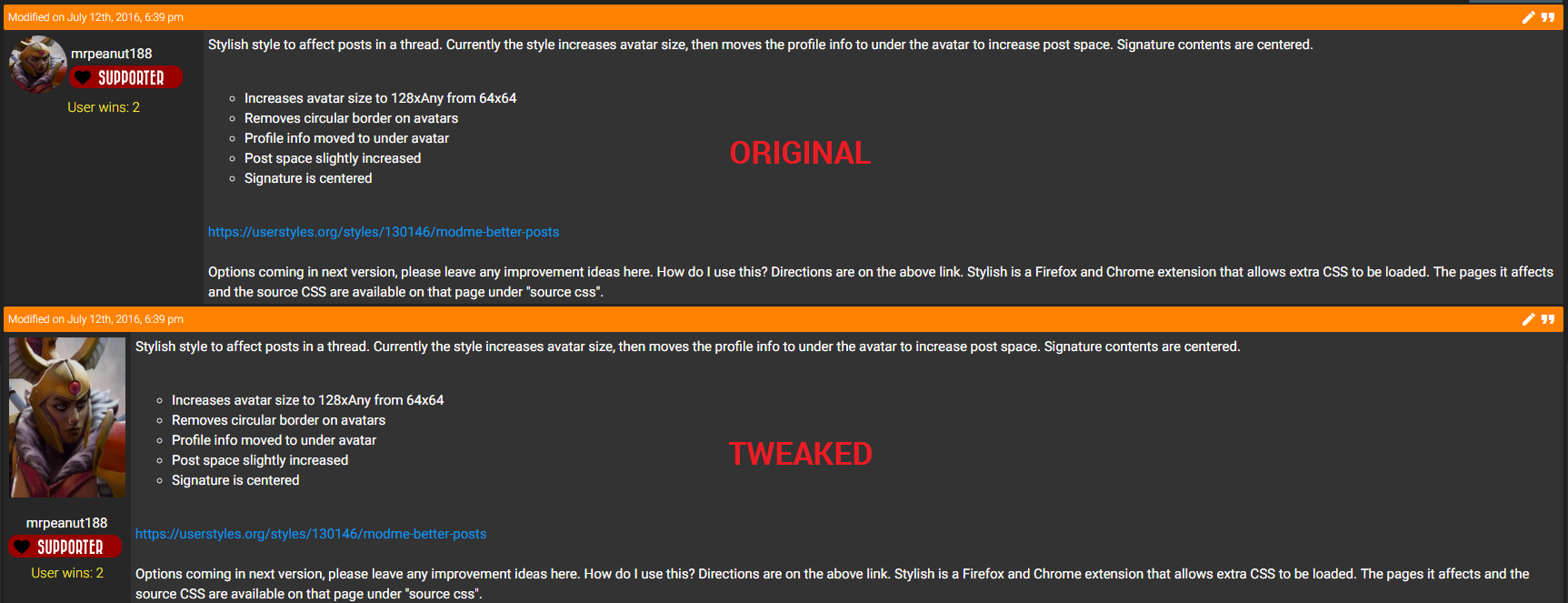 ModMe: Better Posts