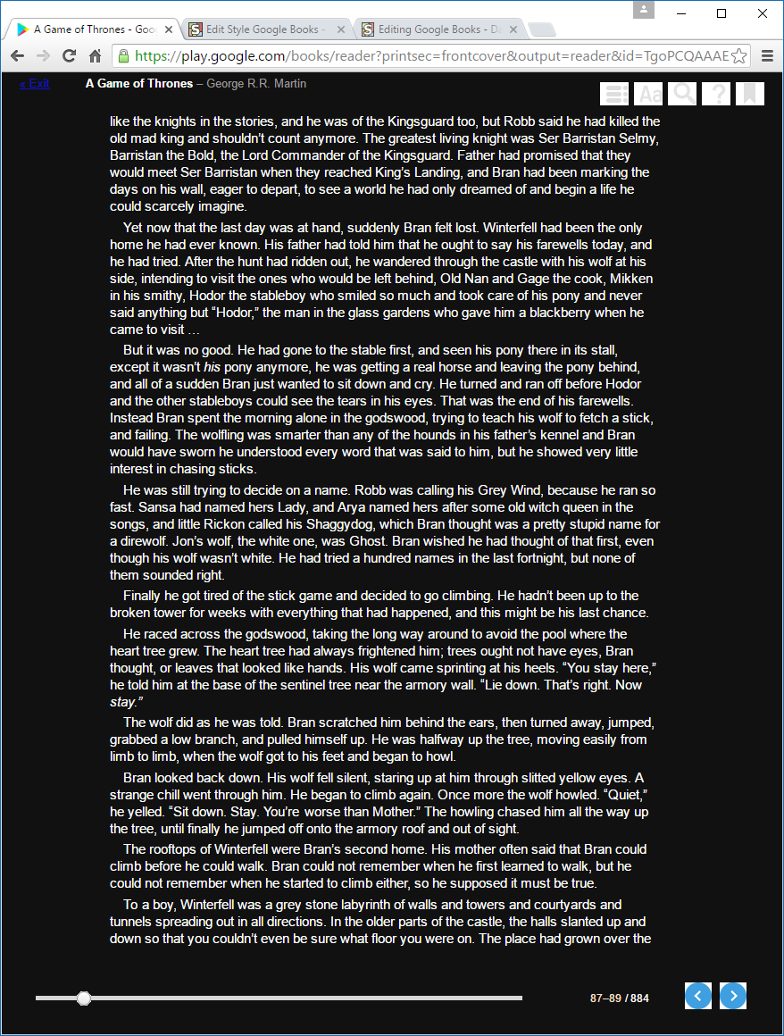 Google Books - Dark