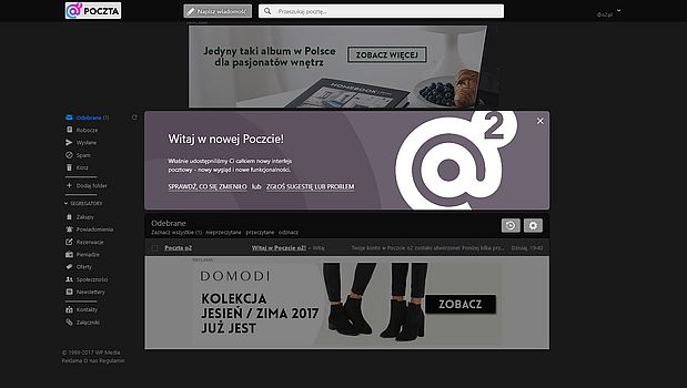 Poczta o2.pl, tlen.pl i prokonto.pl - tryb nocny