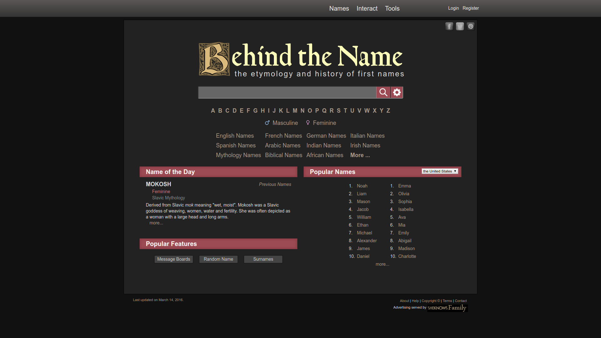 Dark Behind the Name
