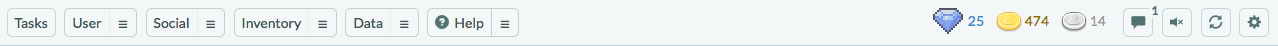 Habitica: Less Distracting Toolbar