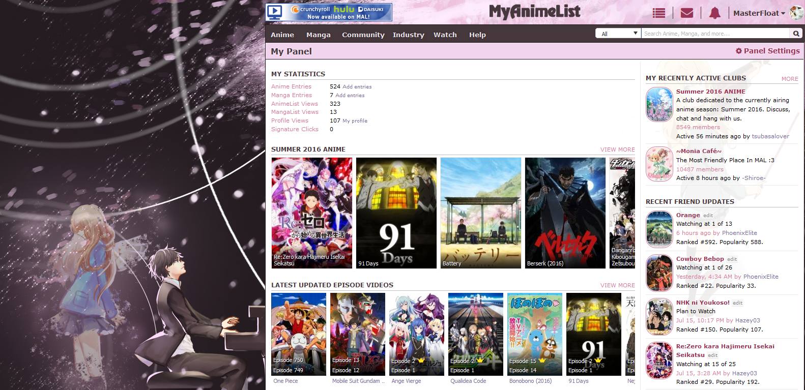 MAL (myanimelist) Your Lie In April Theme [2016]