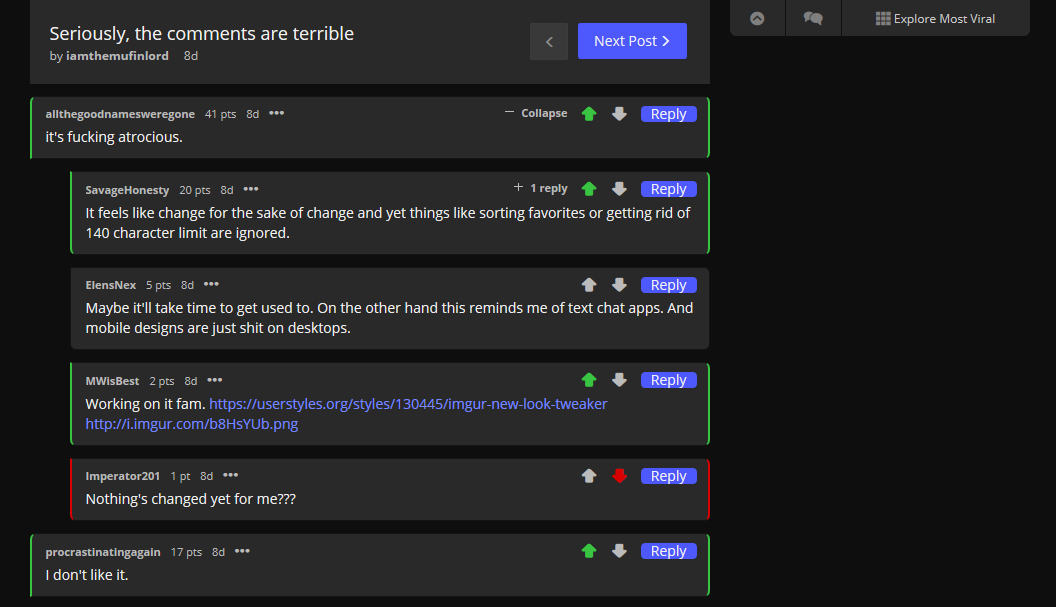 Imgur: 'New Look' Tweaker