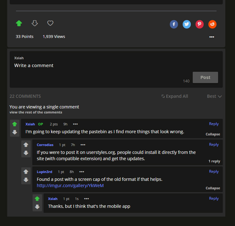 Imgur Old Theme