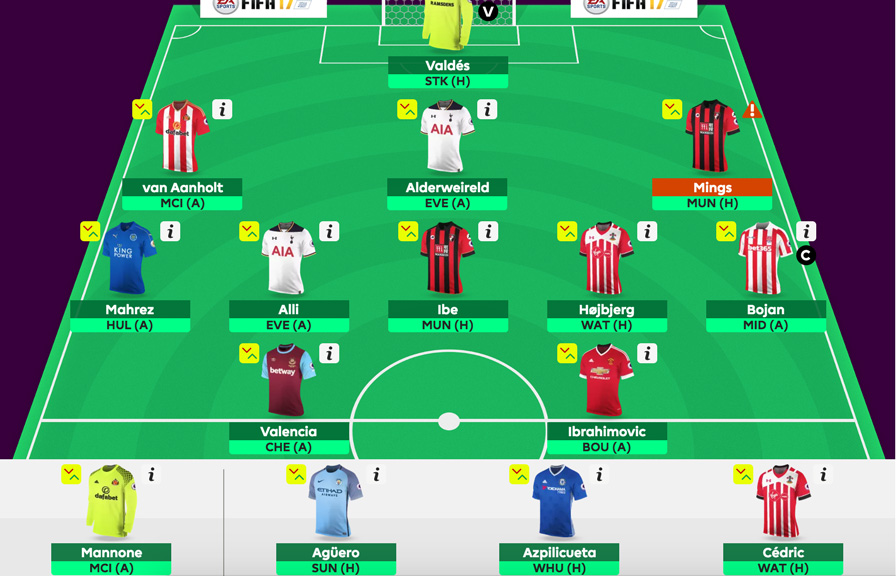 Screen fit for Fantasy Premier League 16/17