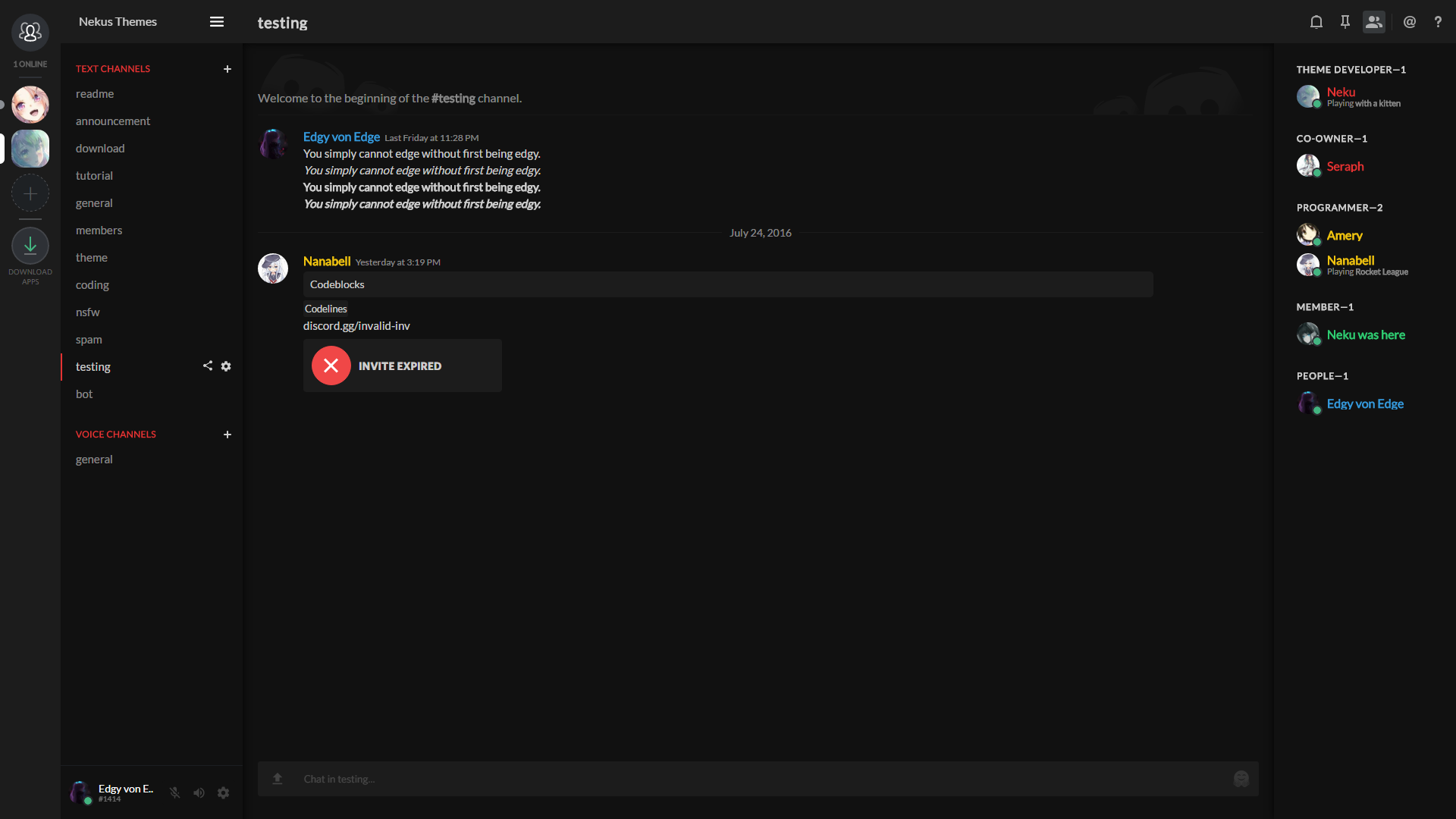 Neku's Discord Theme [WIP]