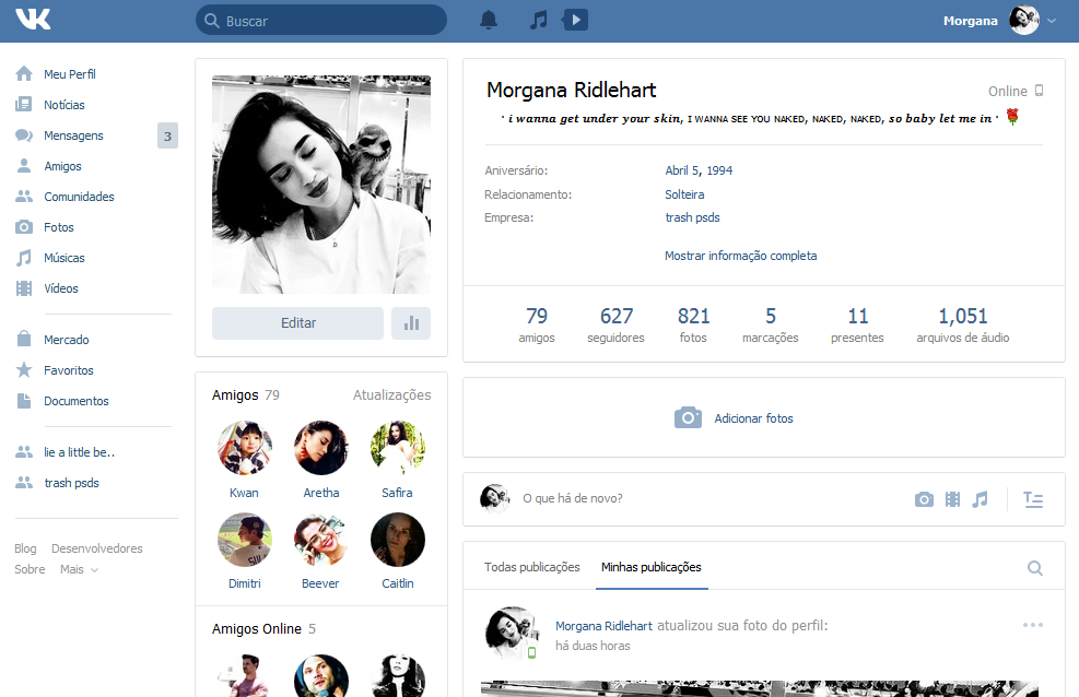 Old font and background for New vk.com