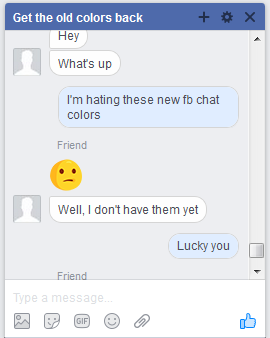Facebook Chat - Fully restore the old colors