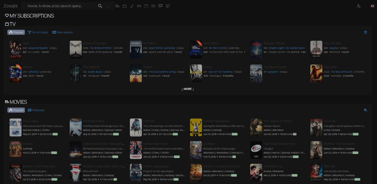 ZOOQLE | Wide | Re-Design | Nightmode | No Clutter