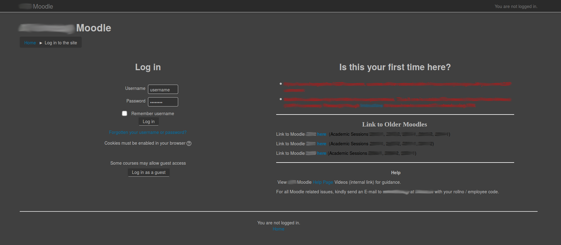 Moodle Dark