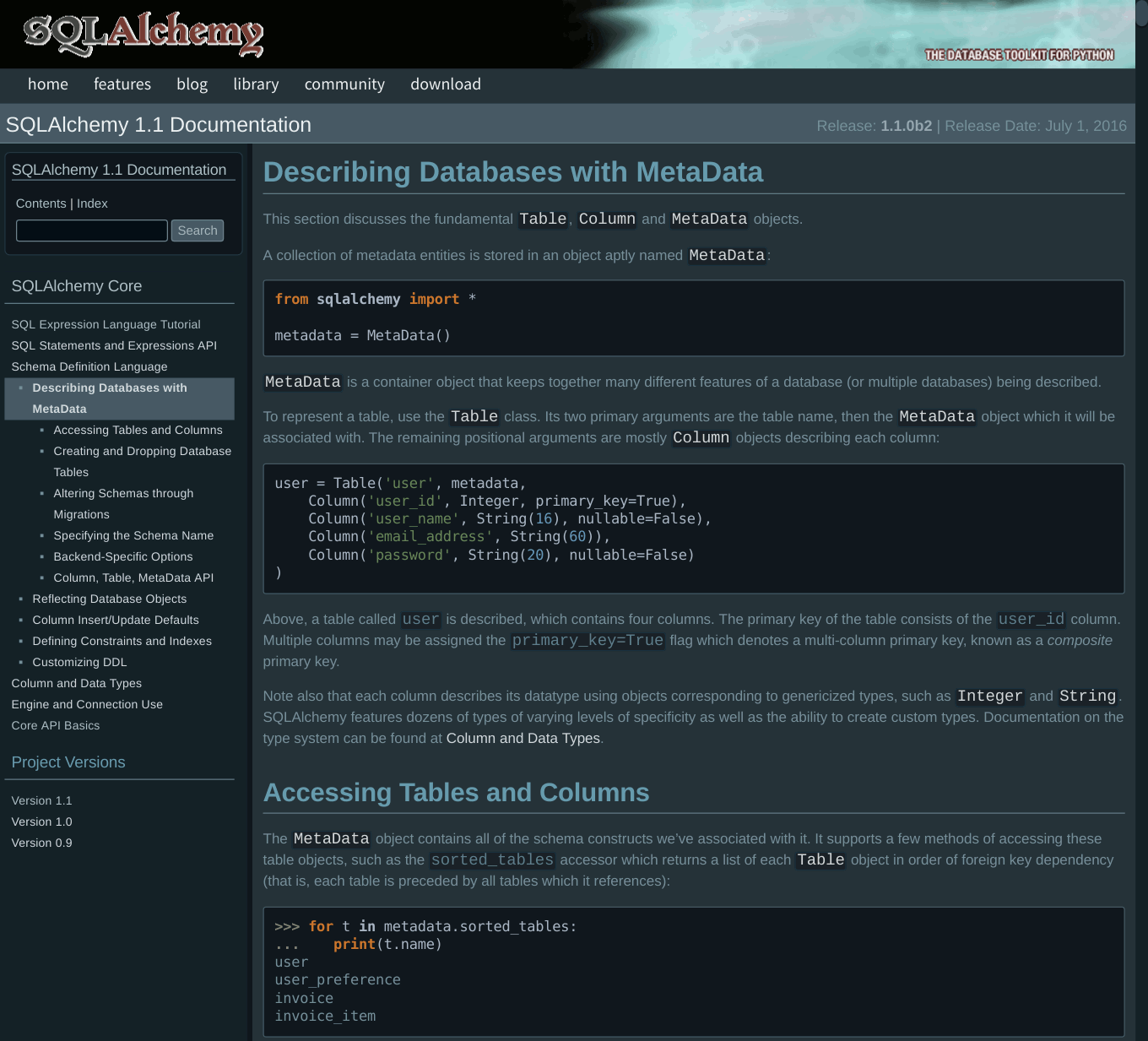 zDark - Blue Grey - SQLAlchemy Docs