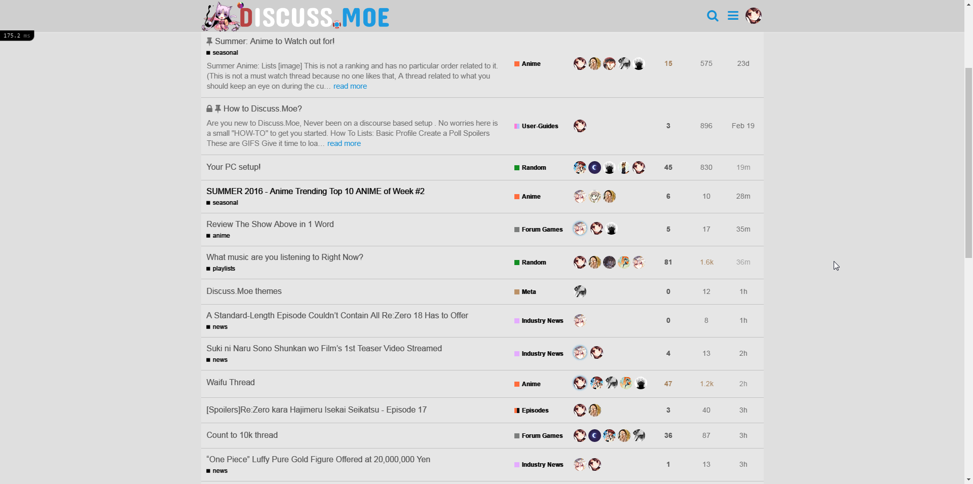 Discuss.Moe  - White Theme (Firefox)