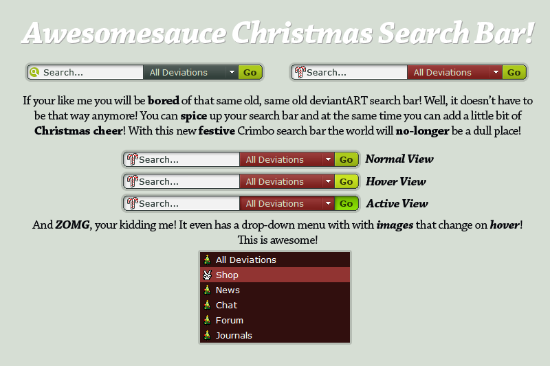 dA Xmas Awesome Search Bar