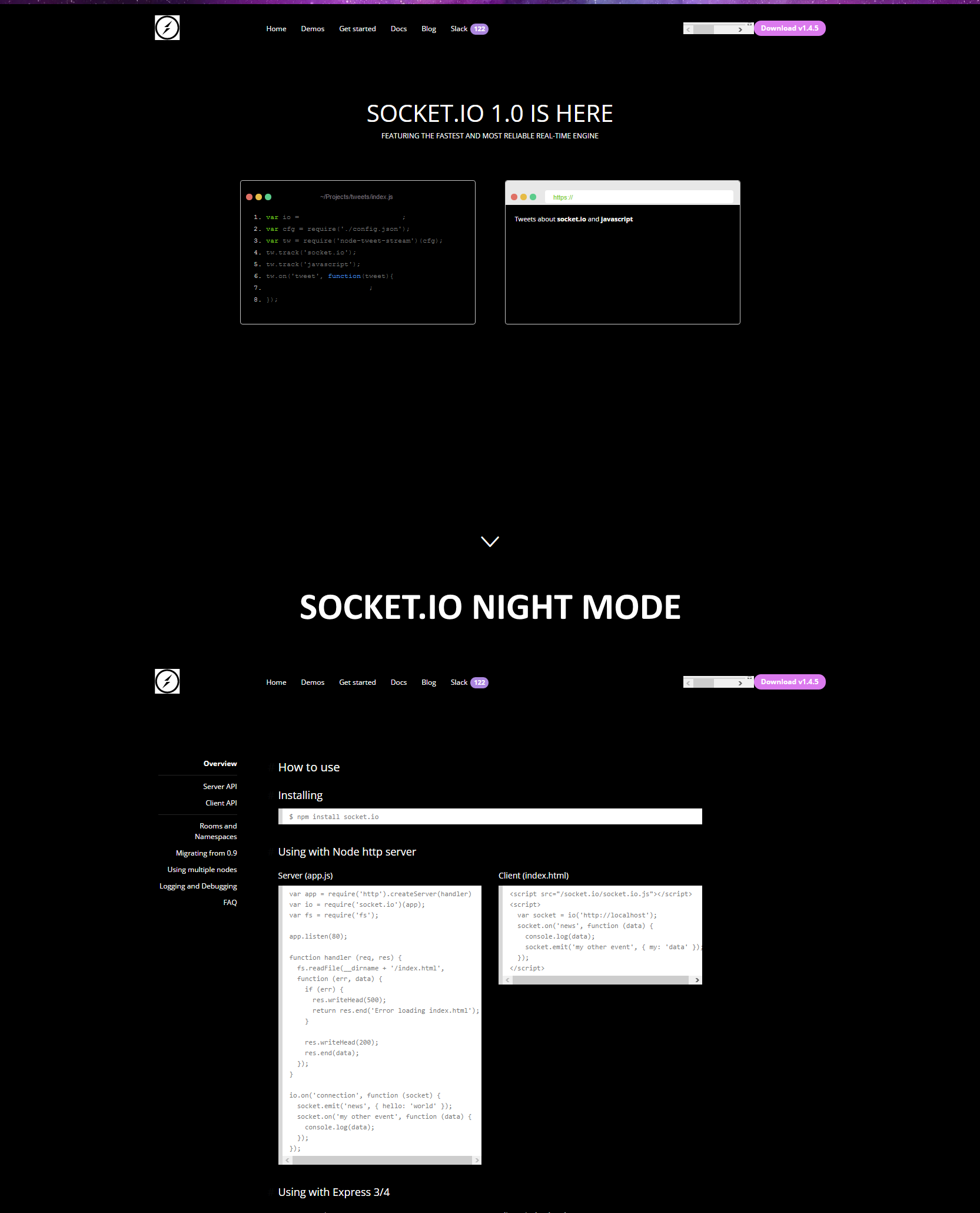 Socket.io Night Mode