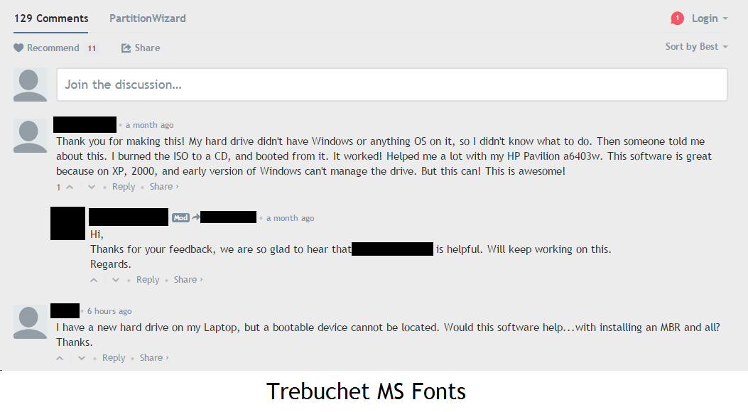 Disqus - Embeded Comments Better Font