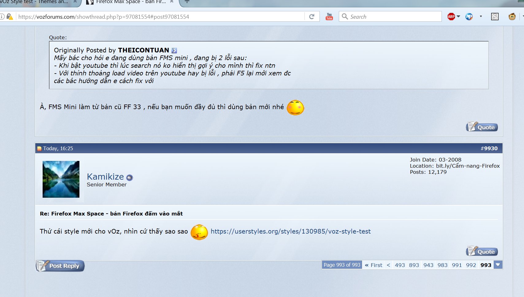 vOz Style test