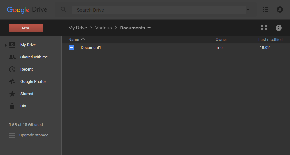 Drive Darkmode