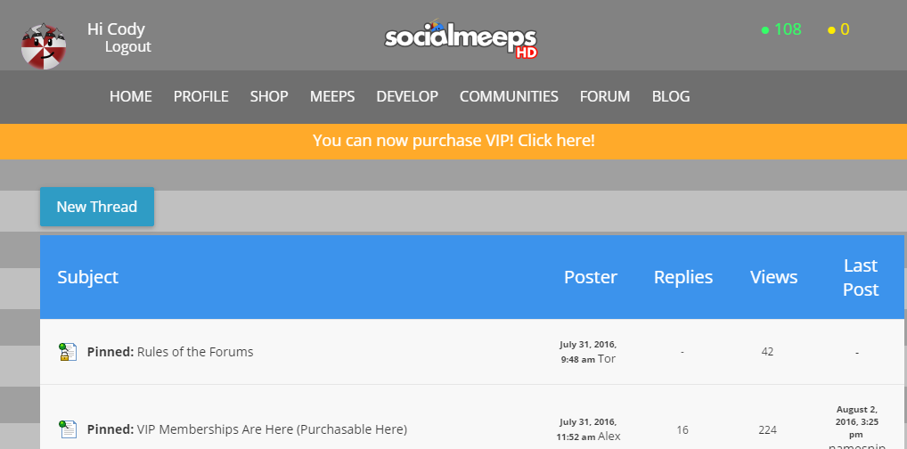 Social Meeps Extended