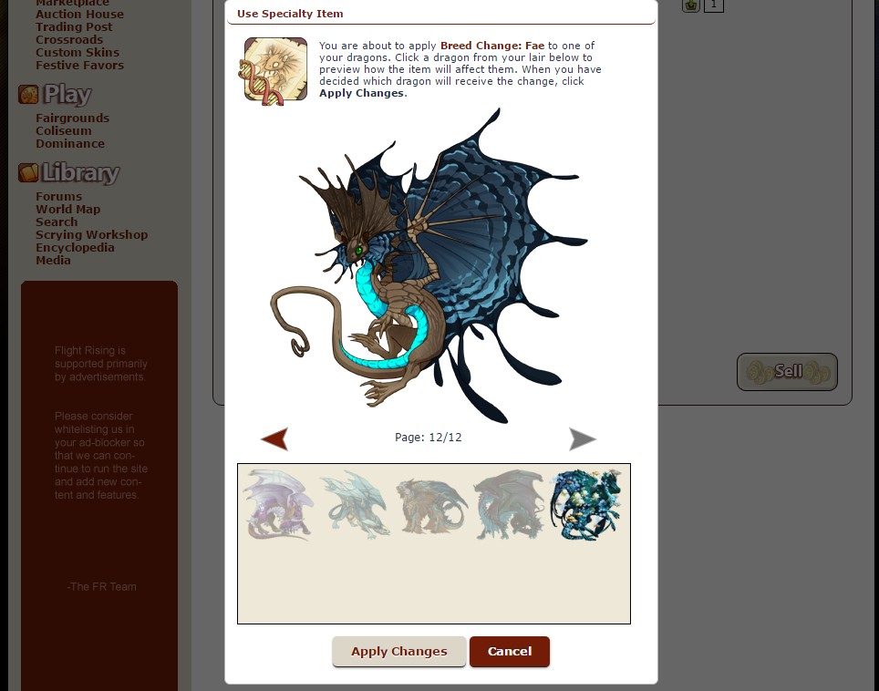 Flight Rising: Full-size Previews