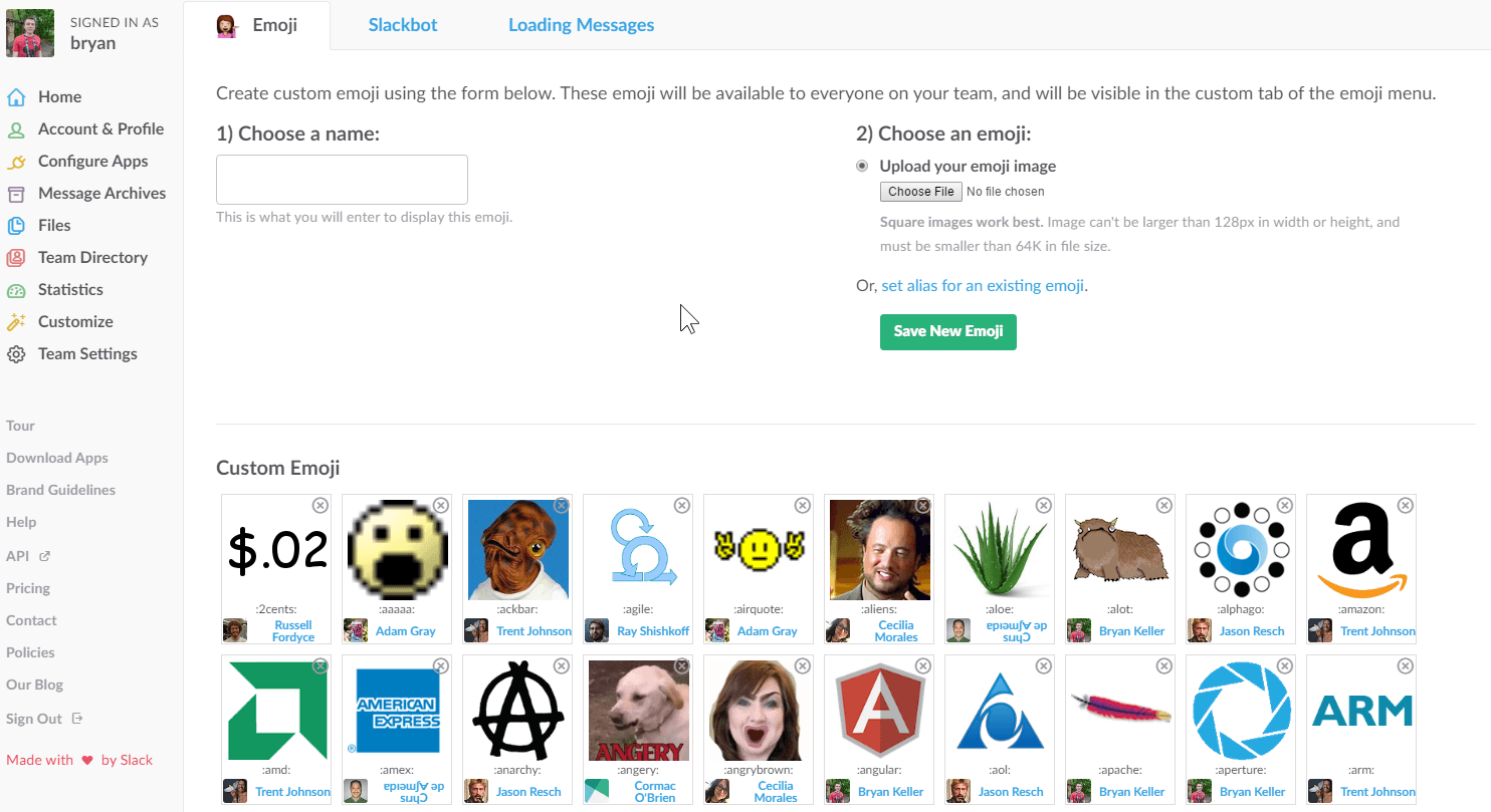 Slack Browse Emojis