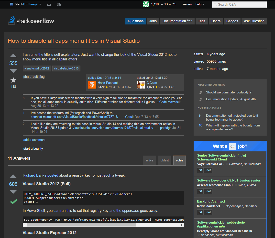 Dev's Dark StackOverflow