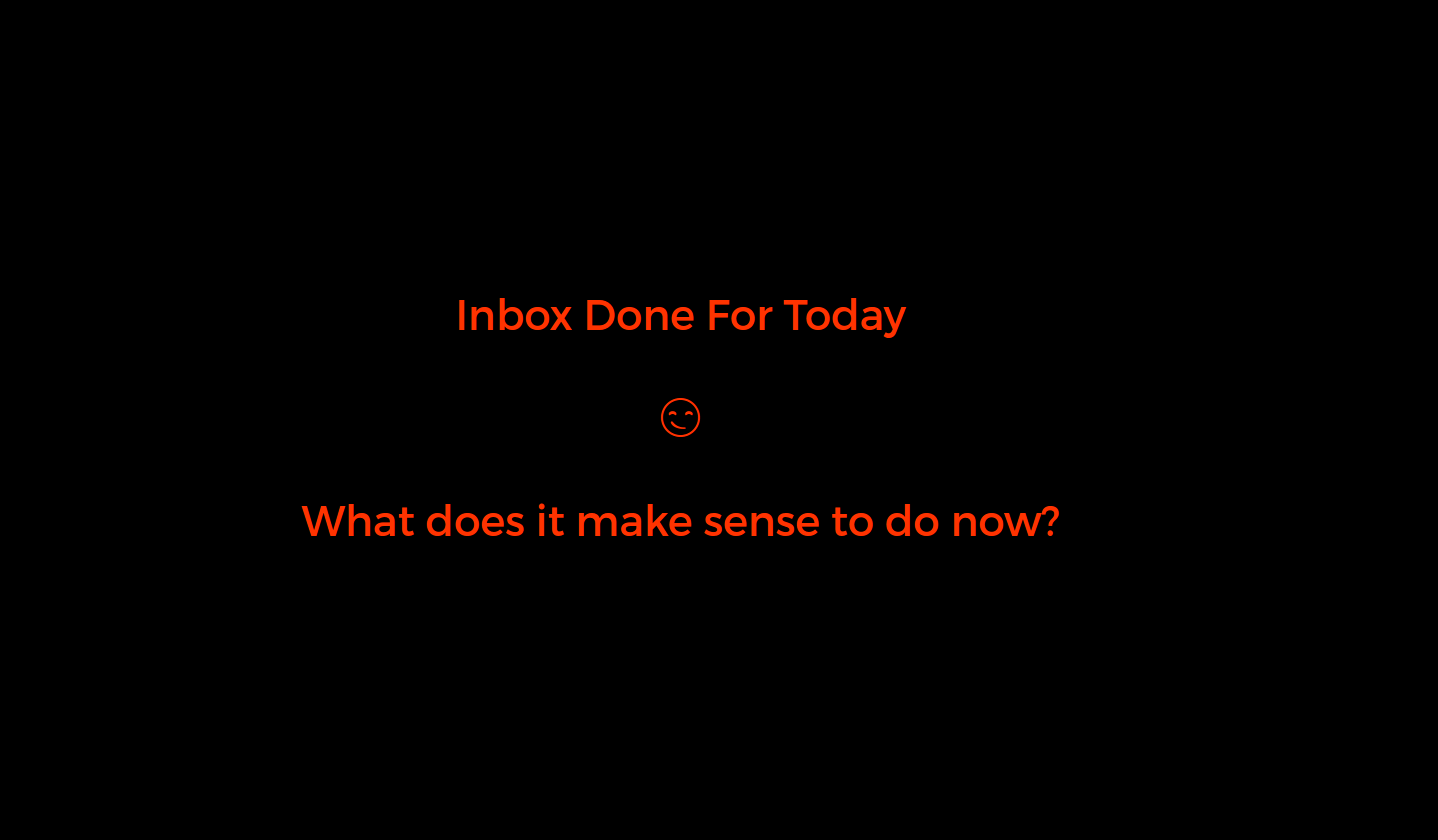 Gmail Inbox Done for Today