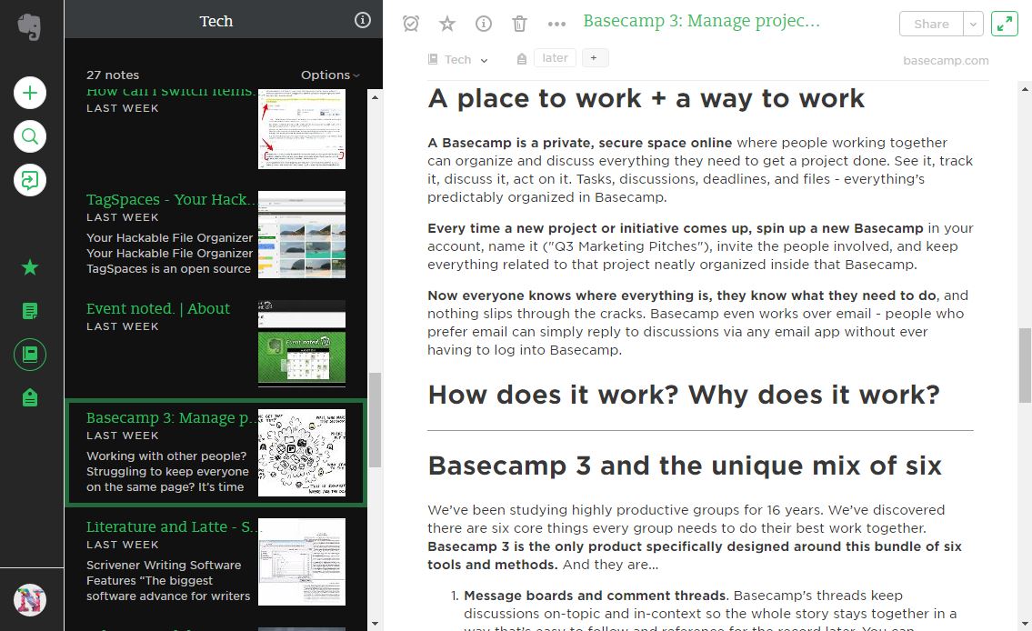 Dark and Light Evernote