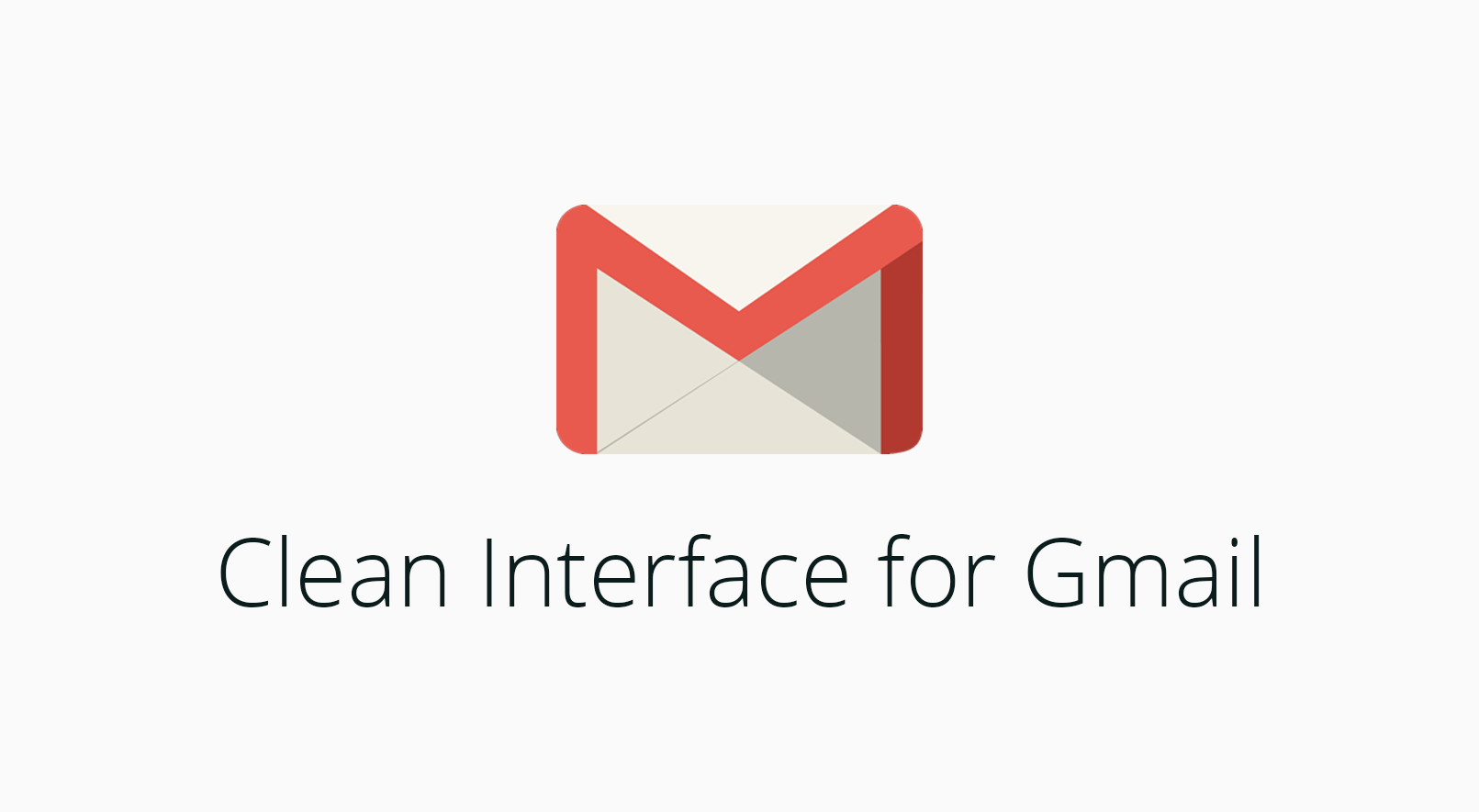 Clean Interface for Gmail