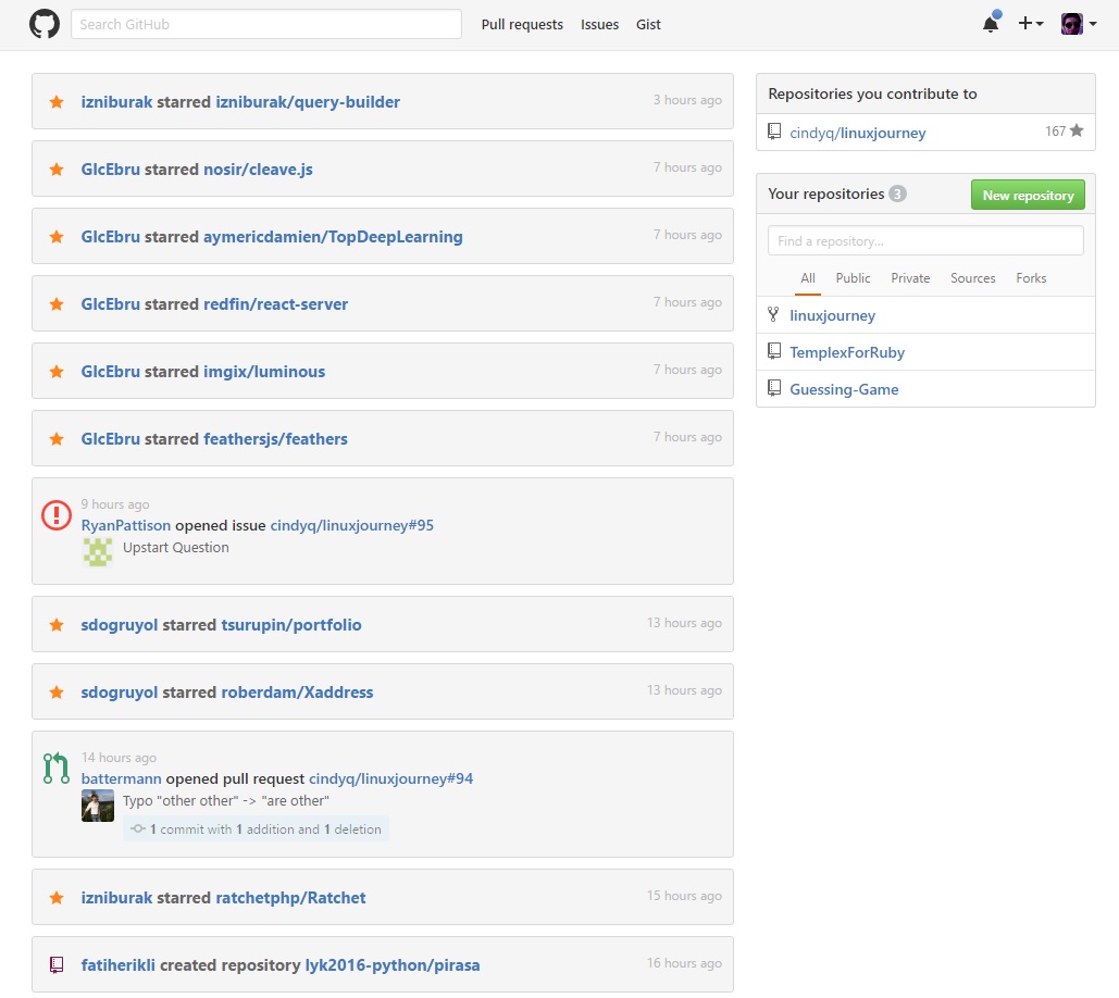 Eye-Friendly Github Dashboard