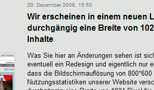 derstandard.at - kleinere schriftgröße