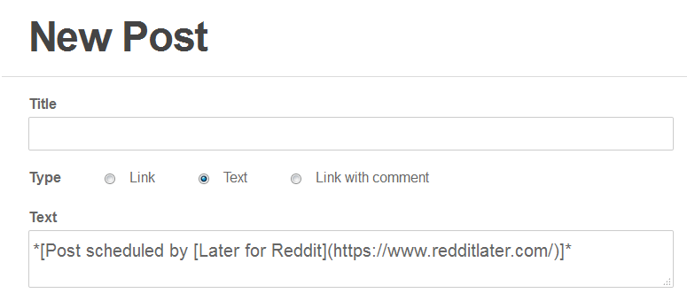 Reddit Later Larger Text Area