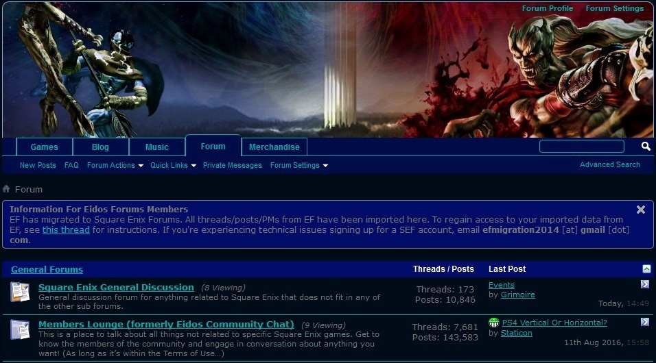 Square Enix Forums Dark Blue