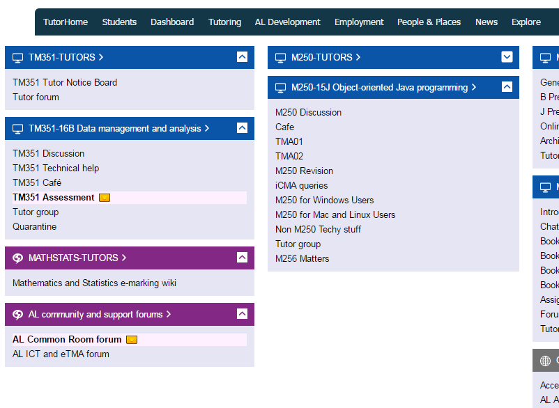 OU Dashboard tweaks